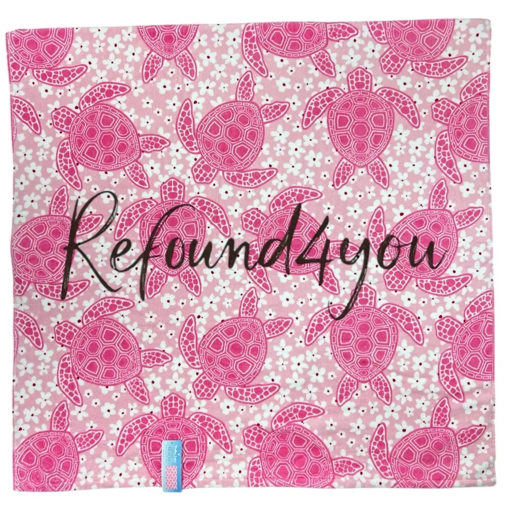 Truly Lou - ‘Pink Turtles’  Beach Towel. NWT Firm!